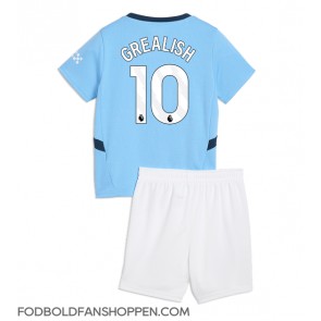 Manchester City Jack Grealish #10 Hjemmebanetrøje Børn 2024-25 Kortærmet (+ Korte bukser)